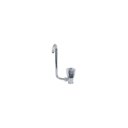 10056 Chrome Plated Brass Folding Cold Water Tap W Clear Acrylic Knob